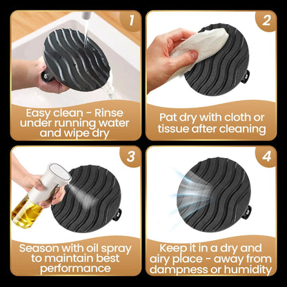 Gourmet Easy Smash Burger Press with Heat Resistant Handle, 2LBS Cast Iron Burger Smasher - Image 6