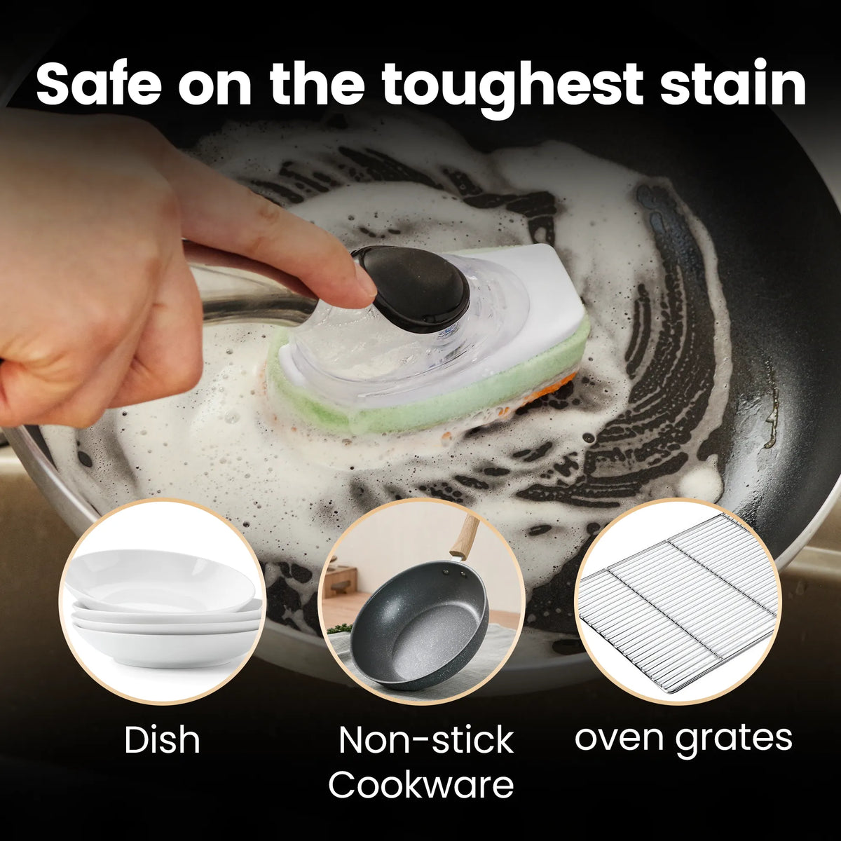 Gourmet Easy Dishwand Sponge Refills for Soap Dispenser, Non-Scratch, 6Pack - Image 4