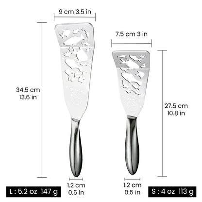 Gourmet Easy Stainless Steel Fish Spatula Set – 1 Large + 1 Small Metal Spatula (Funky Fish Editon) - Image 7
