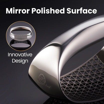 Gourmet Easy Garlic Press Rocker, Stainless Steel Garlic Crusher with Eject Base, Garlic Grinder - Image 4