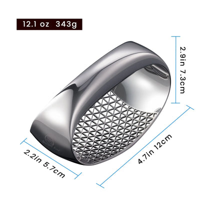 Gourmet Easy Garlic Press Rocker, Stainless Steel Garlic Crusher with Eject Base, Garlic Grinder - Image 7