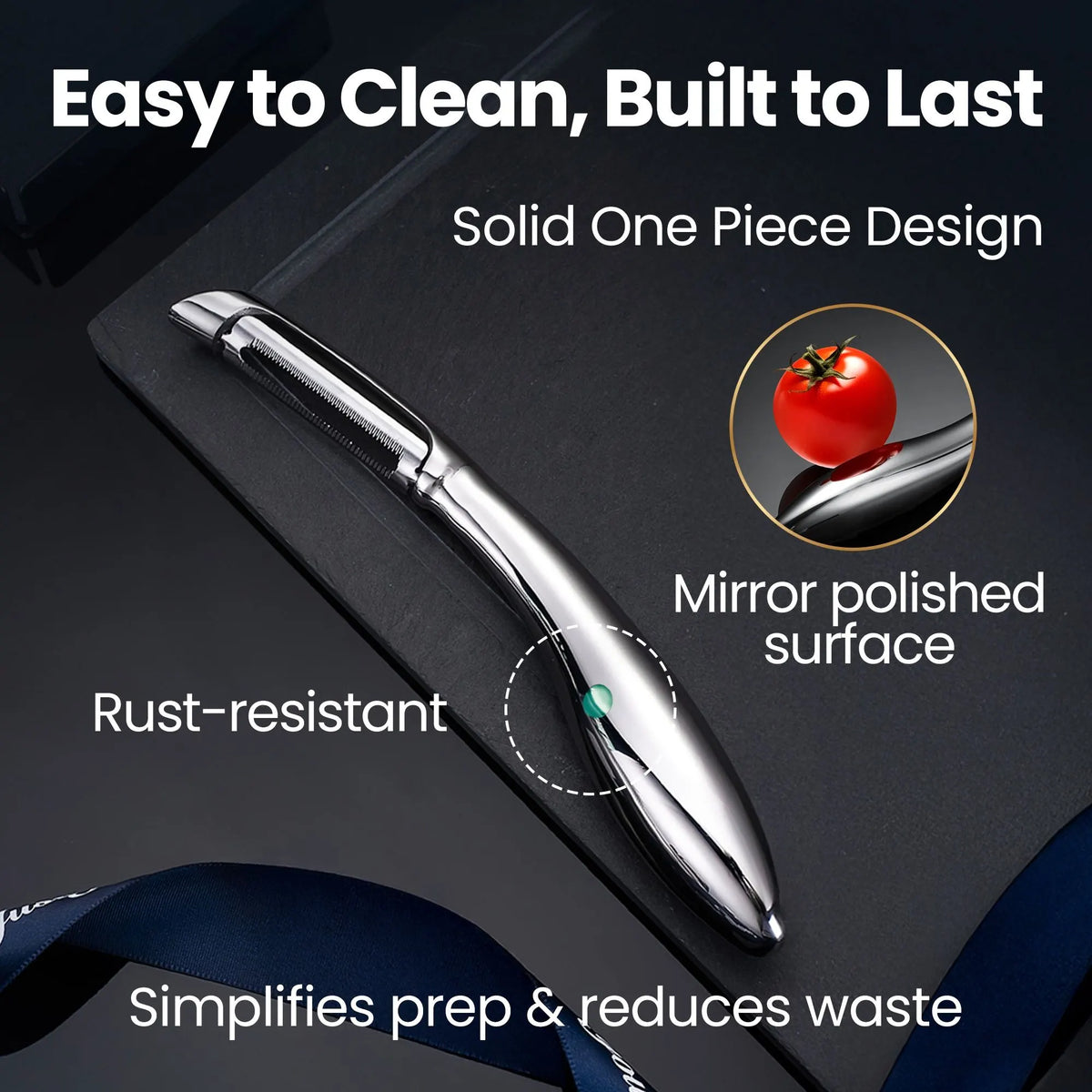 Gourmet Easy Vegetable Peeler, Potato Peeler, Stainless Steel Veggie & Fruit Peeler - Image 4