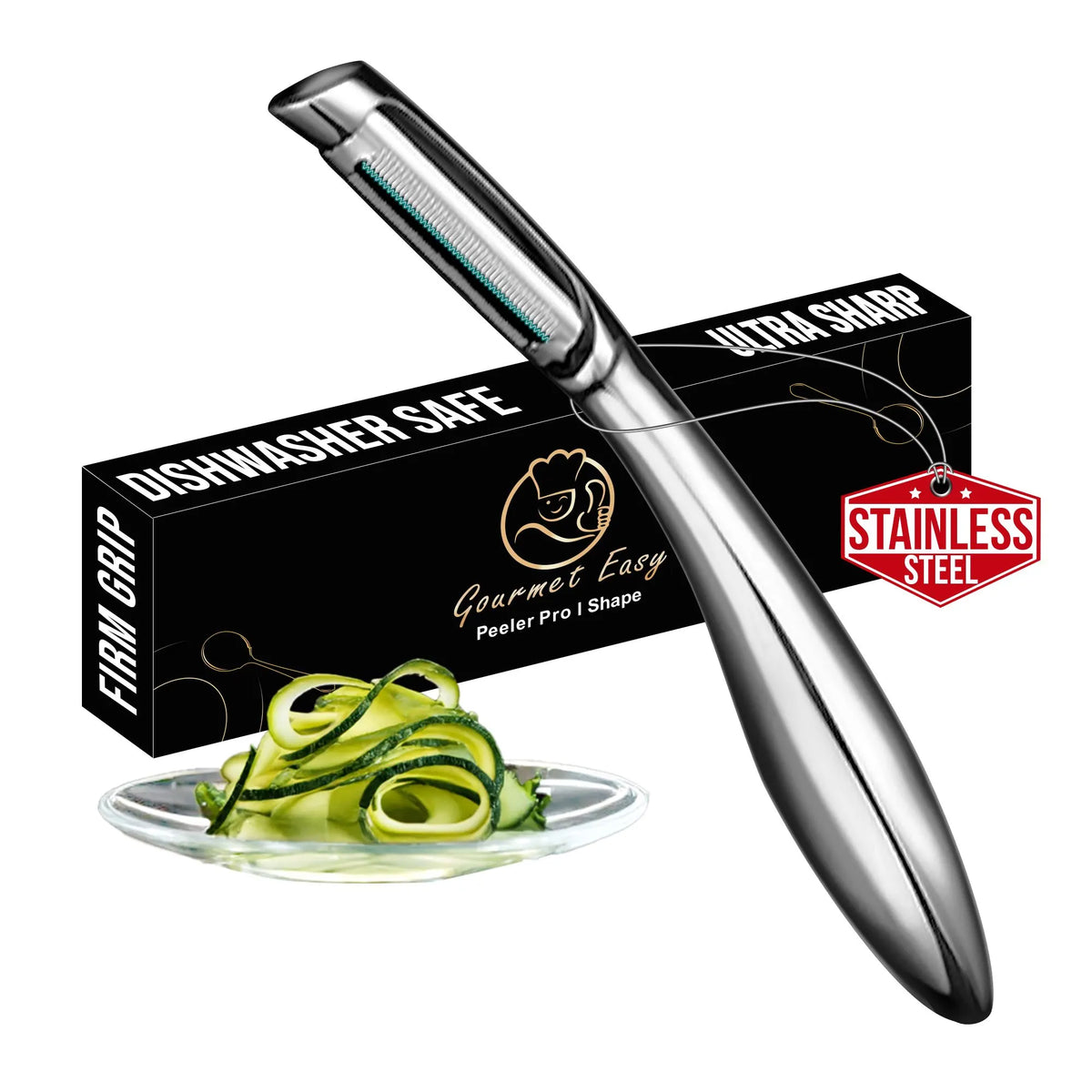 Gourmet Easy Vegetable Peeler, Potato Peeler, Stainless Steel Veggie & Fruit Peeler - Image 5
