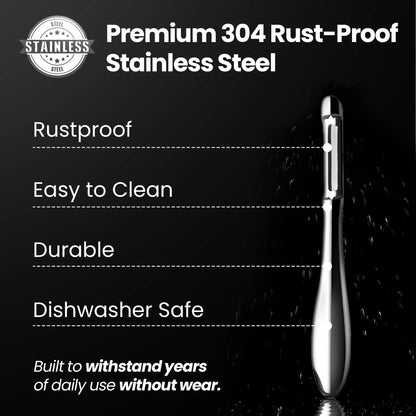 Gourmet Easy Vegetable Peeler, Potato Peeler, Stainless Steel Veggie & Fruit Peeler - Image 9