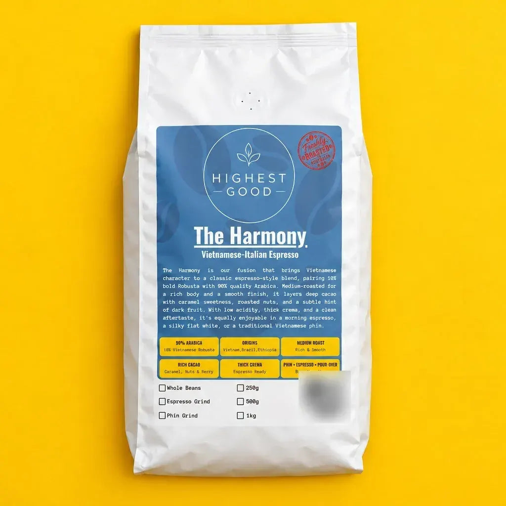 The Harmony – Vietnamese-Italian Espresso| Medium Roast Espresso Blend - Espresso-grind 500g