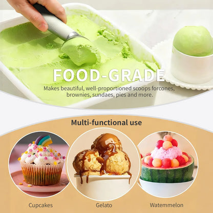 Heated Ice Cream Scoop, Rechargeable Electric Warming Scooper, Heats to for Hard Ice Cream, Waterproof, Easy for Seniors & Kids (White，17.8*4.3cm) - Image 4