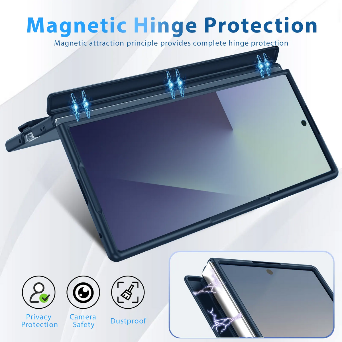 Compatible for Samsung Galaxy Z Fold 8 Ultra Case blue - Image 7