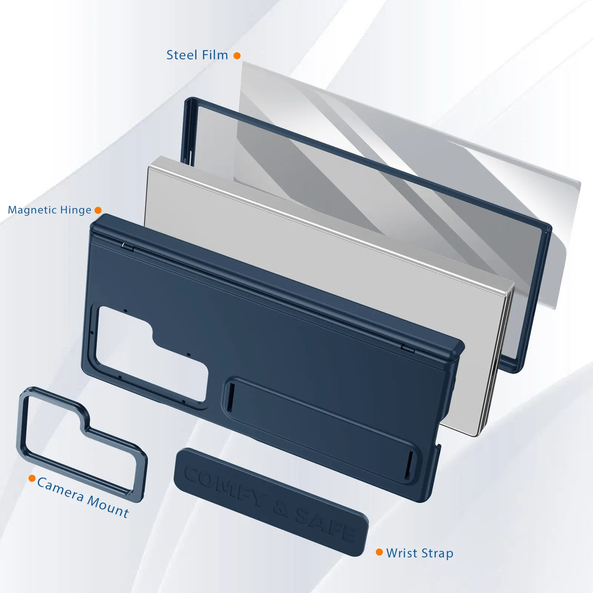 Compatible for Samsung Galaxy Z Fold 8 Ultra Case blue - Image 8