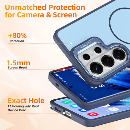 for Samsung Galaxy S26 Ultra Case with Lens Kickstand, Support Wireless Charging, Military-Grade Shockproof Protection Slim Magnetic Case, Soft TPU Acrylic PC Material, Blue - Image 6