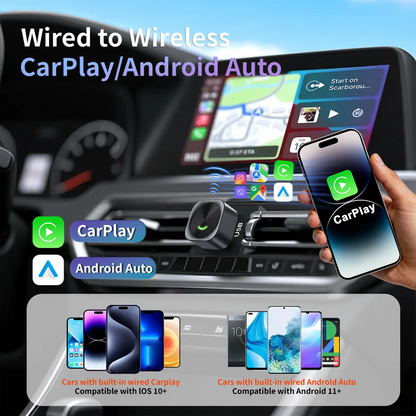 2 in 1 Wireless CarPlay and Android Auto Adapter Plug and Play Carplay Adapter - Image 2