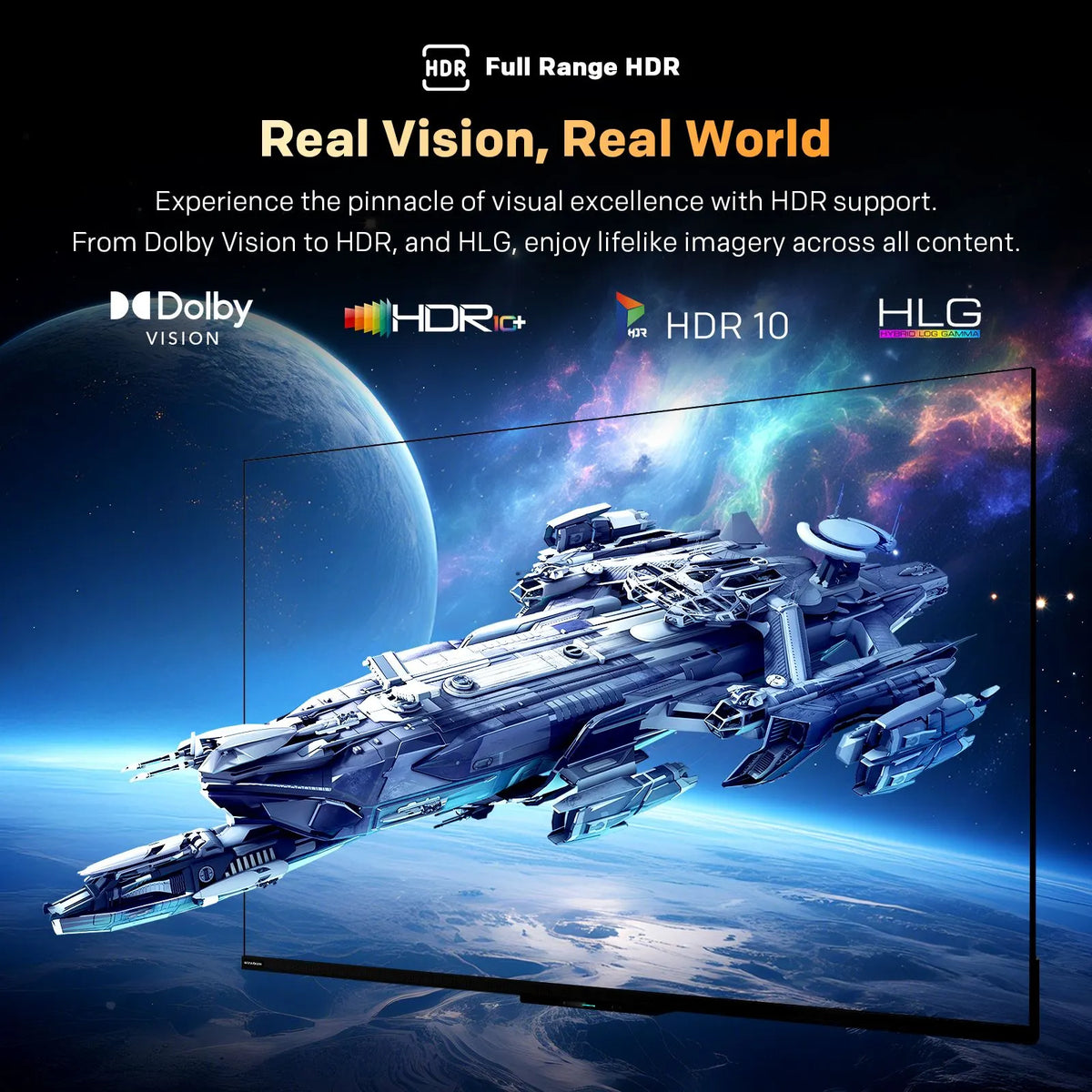 SKYWORTH 75X6600H QD-Mini LED 4K Smart TV, Matte Anti-Glare Display, 120Hz Turbo Mode, AI 4K Upscaling, AI Color Enhancement，Google TV, Dolby Atmos+Dolby Vision, 30W Speakers，HDMI2.1 - Image 8