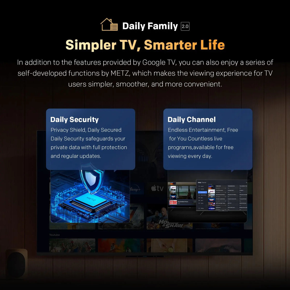 SKYWORTH G3F 43" 4K UHD Smart Google TV with HDR 10,Voice Control,Screen Cast,HDMI 2.1,MEMC, AI Engine,Eye Care featrues,Low Blue Light,DBX-tv Audio,Text Scaling,Smart Features,Energy-Saving - Image 6