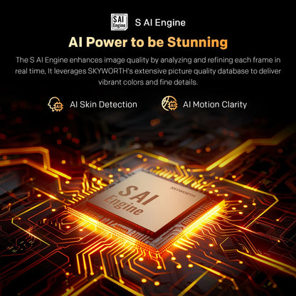 SKYWORTH Q6600H 55" - QLED+ 4K Smart Google TV, Gen 5 Quantum Dot, 120Hz Refresh Rate, AI-Powered Picture, Dolby Audio DBX-tv Audio, Voice Control, Screen Casting, HDR, Eco-Friendly Design - Image 3
