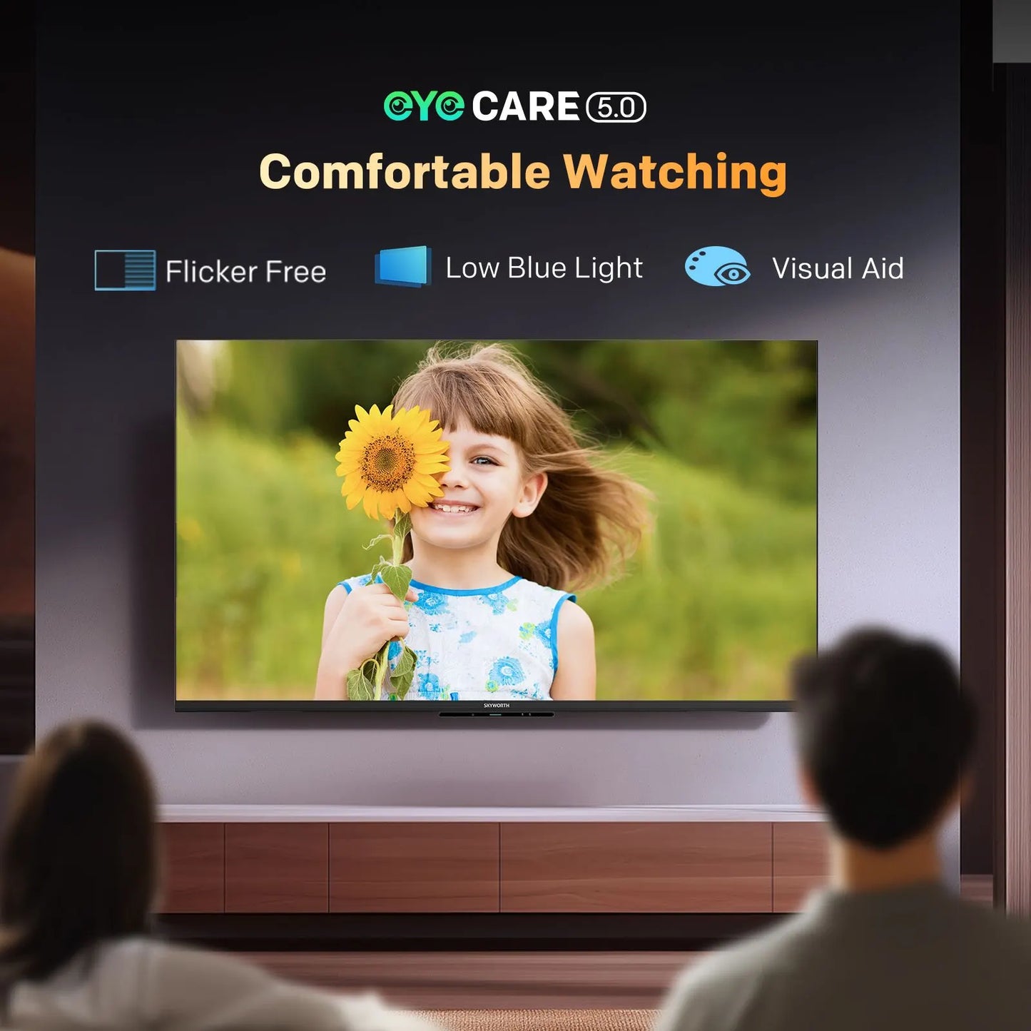 SKYWORTH Q6600H 55" - QLED+ 4K Smart Google TV, Gen 5 Quantum Dot, 120Hz Refresh Rate, AI-Powered Picture, Dolby Audio DBX-tv Audio, Voice Control, Screen Casting, HDR, Eco-Friendly Design - Image 6