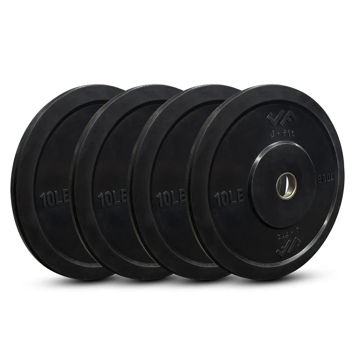 JFIT Black Olympic Bumper Plate 10LB 25LB 35LB 45LB — 45LB/20KG