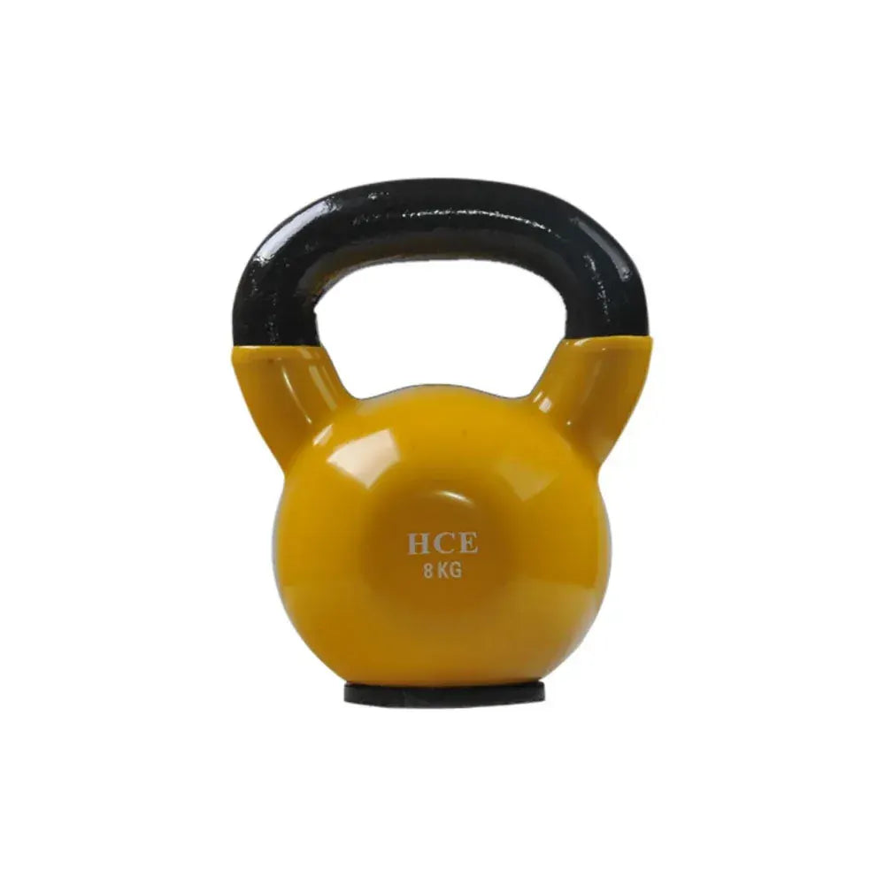 8kg Vinyl Coated Kettlebell – Solid Cast Iron with Rubber Base