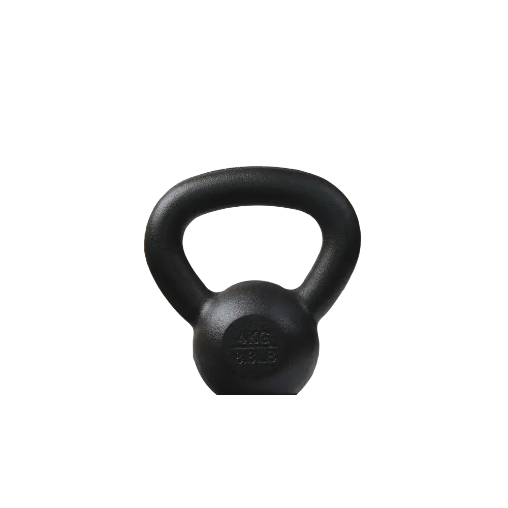 4kg Classic Cast Iron Powder Coated Kettlebell