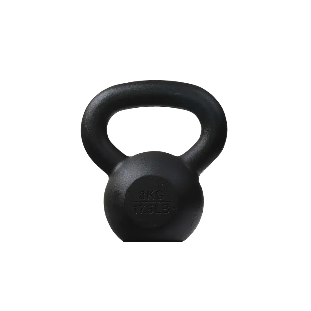 8kg Classic Cast Iron Powder Coated Kettlebell