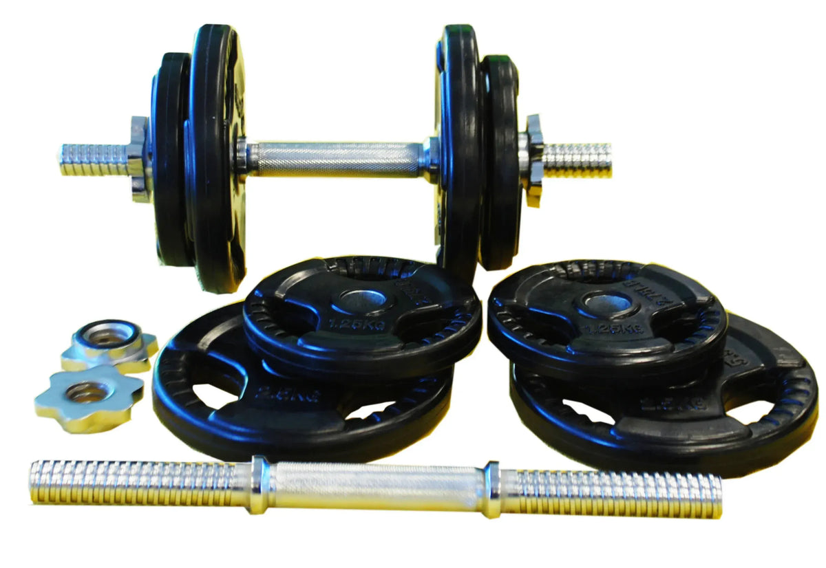 20kg Standard Rubber Dumbbell Set - Image 2
