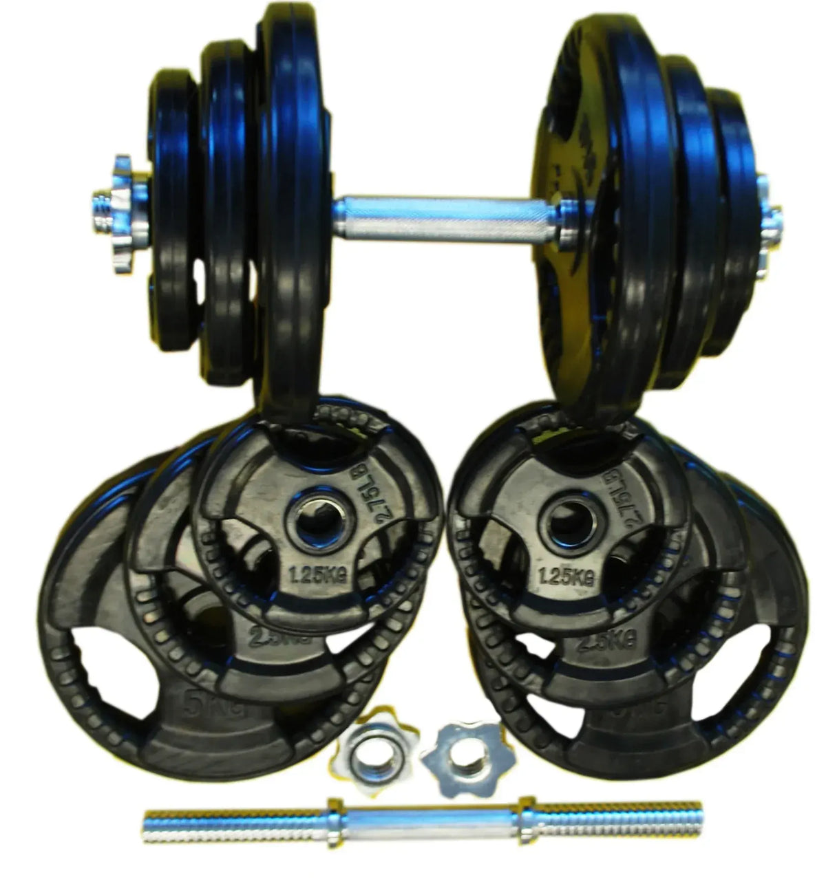 40kg Standard Rubber Dumbbell Set - Image 2