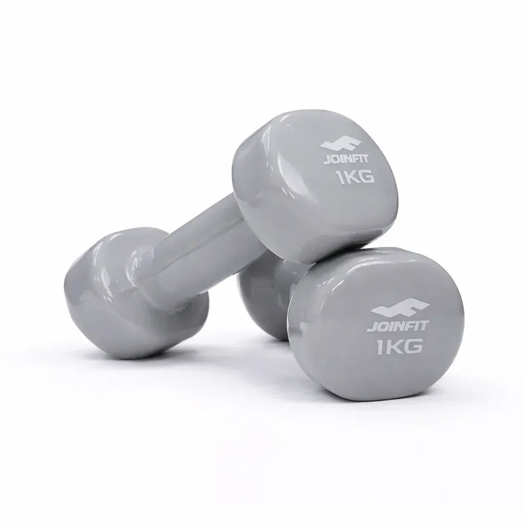 Pair of 1kg Vinyl Coated Dumbbell