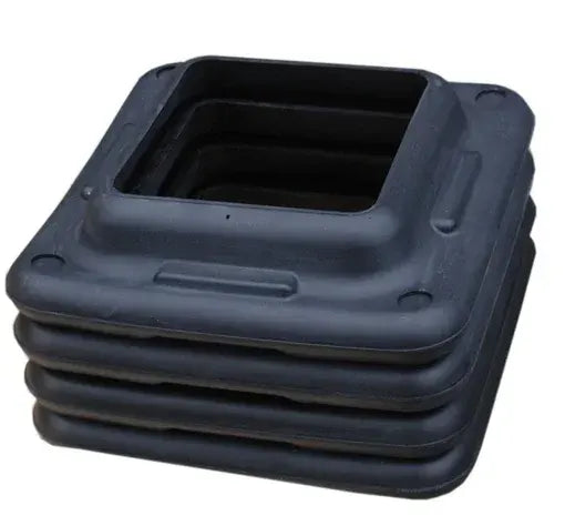2 Pairs of Aerobic Exercise Step Blocks (4 Blocks Total) — Black