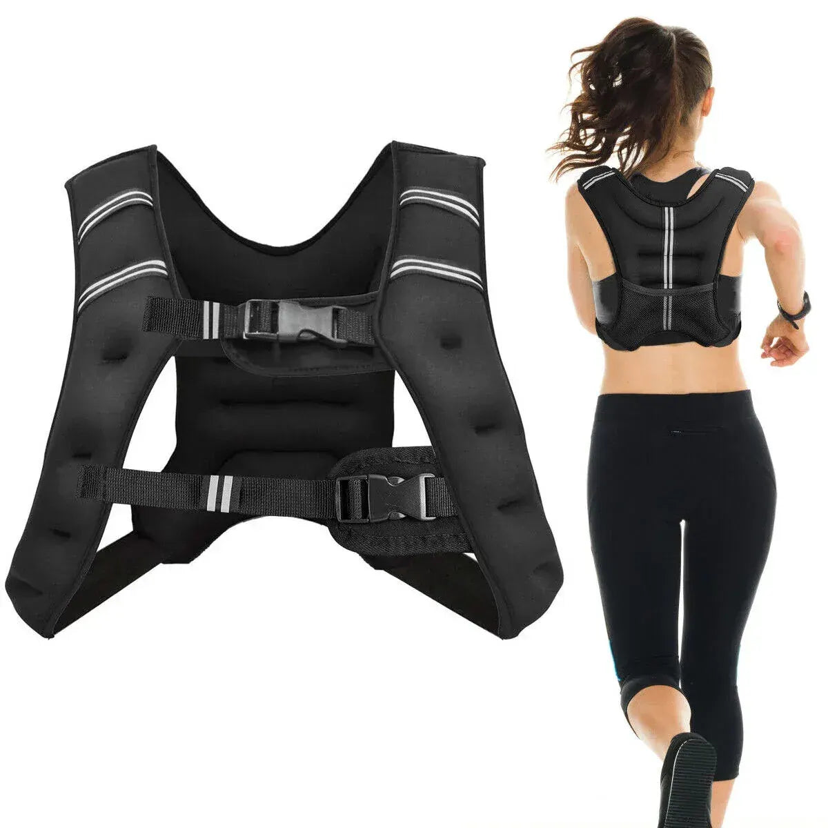 Weighted Vest With Mesh Pocket & Adjustable Buckle — 5kg / Blue - Image 2