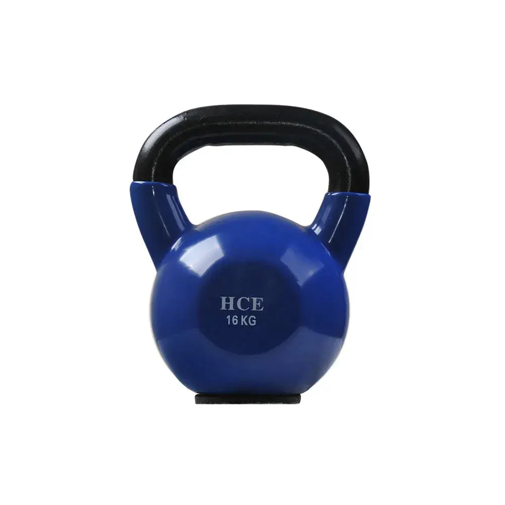 16kg Vinyl Coated Kettlebell – Solid Cast Iron with Rubber Base
