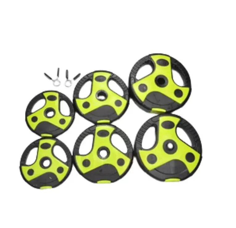 NEW 20KG Aerobic Barbell Set | Black & Green Tri Grip Plate - Image 2