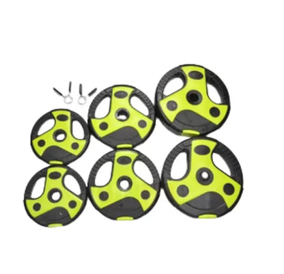 NEW 20KG Aerobic Barbell Set | Black & Green Tri Grip Plate - Image 2