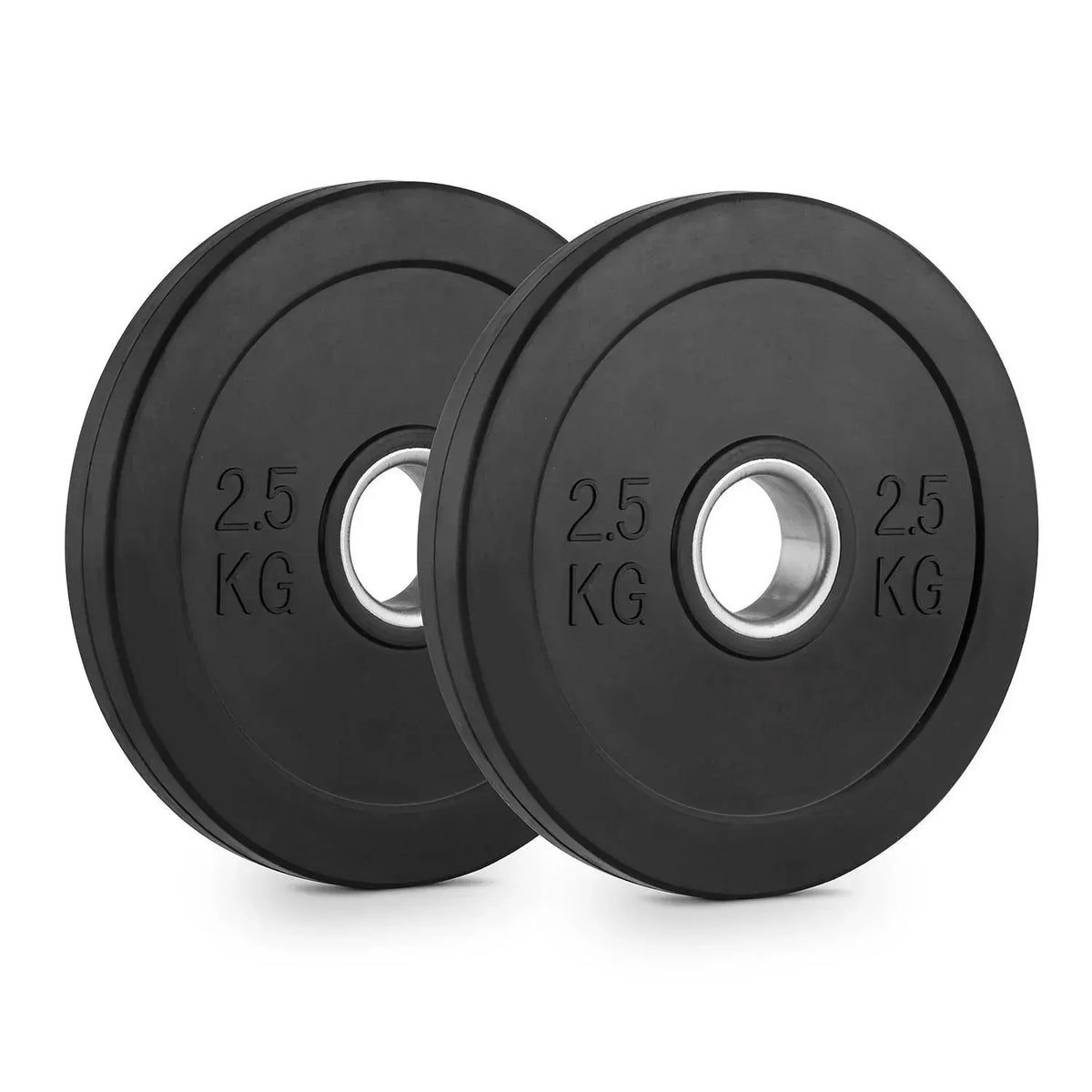 2 x 2.5kg Black Olympic Bumper Plate