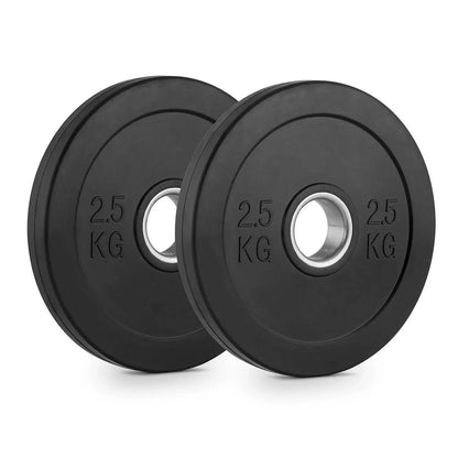 2 x 2.5kg Black Olympic Bumper Plate