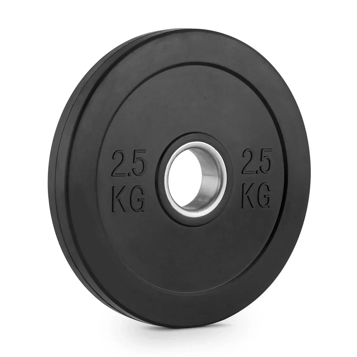 2 x 2.5kg Black Olympic Bumper Plate - Image 2