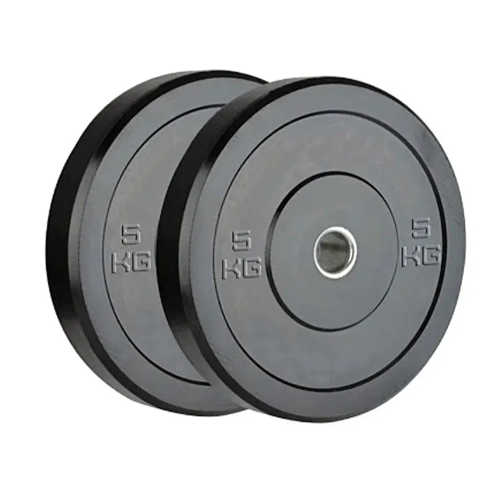 2 x 5kg Black Olympic Bumper Plate