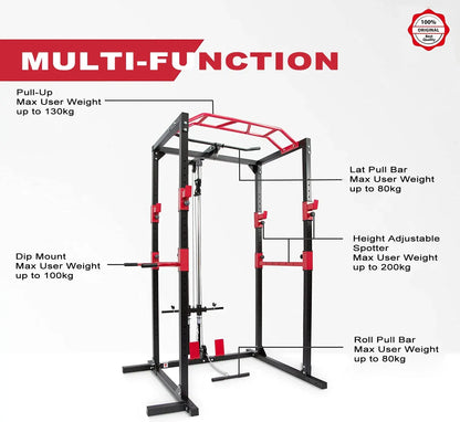 Power Cage Fitness Multifunctional Rack for Effective Full Body Workout - Image 2