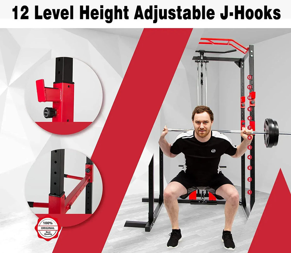 Power Cage Fitness Multifunctional Rack for Effective Full Body Workout - Image 7