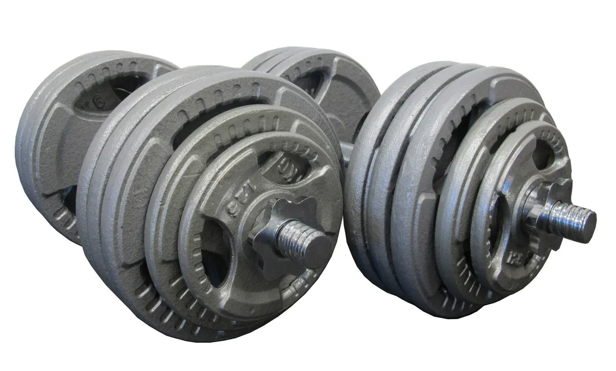 80kg Adjustable Dumbbell Set Standard Hammertone Weights (w/ EZY GRIP)