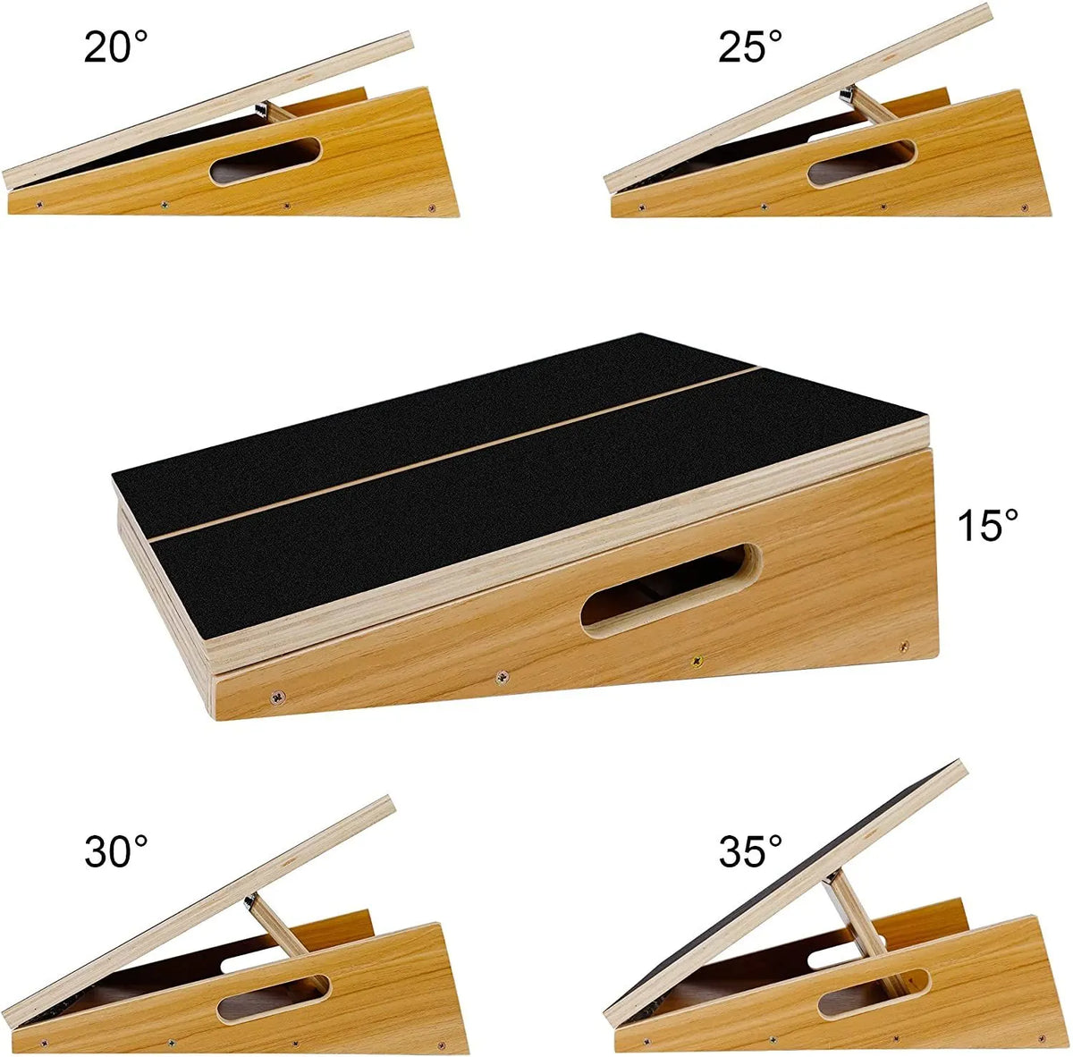 Wooden Slant Board- Adjustable Incline Board and Calf Stretcher