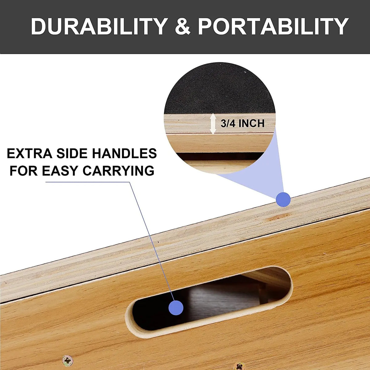 Wooden Slant Board- Adjustable Incline Board and Calf Stretcher - Image 4