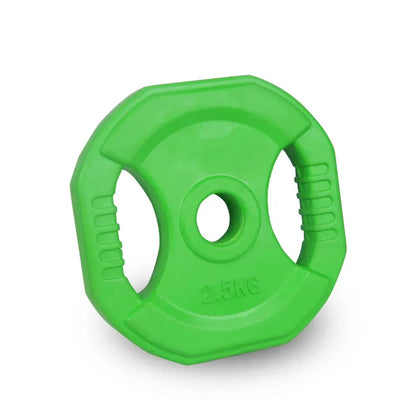 2.5kg Rubber Coated Weight Plate for Aerobic barbell set, Green color