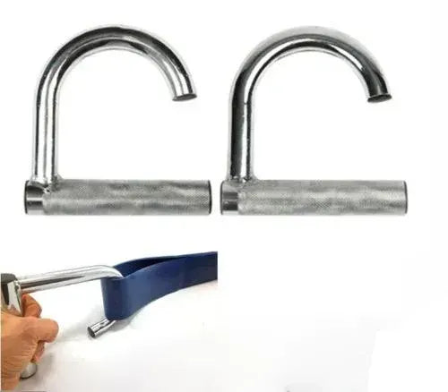 Resistance Power Band Assist Chrome Hook Handles (Sold in Pairs)