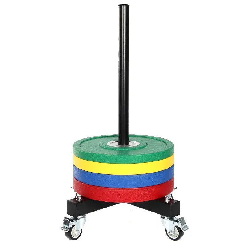 Vertical Olympic Bumper Plate Stacker with Wheels - Image 2