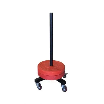 Vertical Olympic Bumper Plate Stacker with Wheels - Image 4