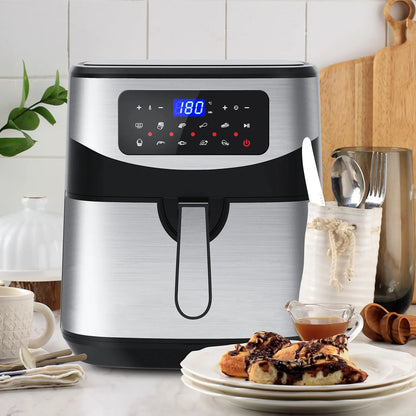 Kitchen Couture 12 Litre Air Fryer Multifunctional LCD One Touch Display Silver - Image 8