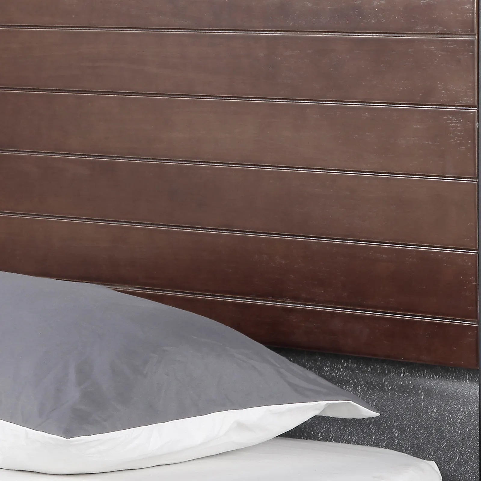 Milano Decor Azure Bed Frame With Headboard Black Wood Steel Platform Bed - Single - Black - Image 9