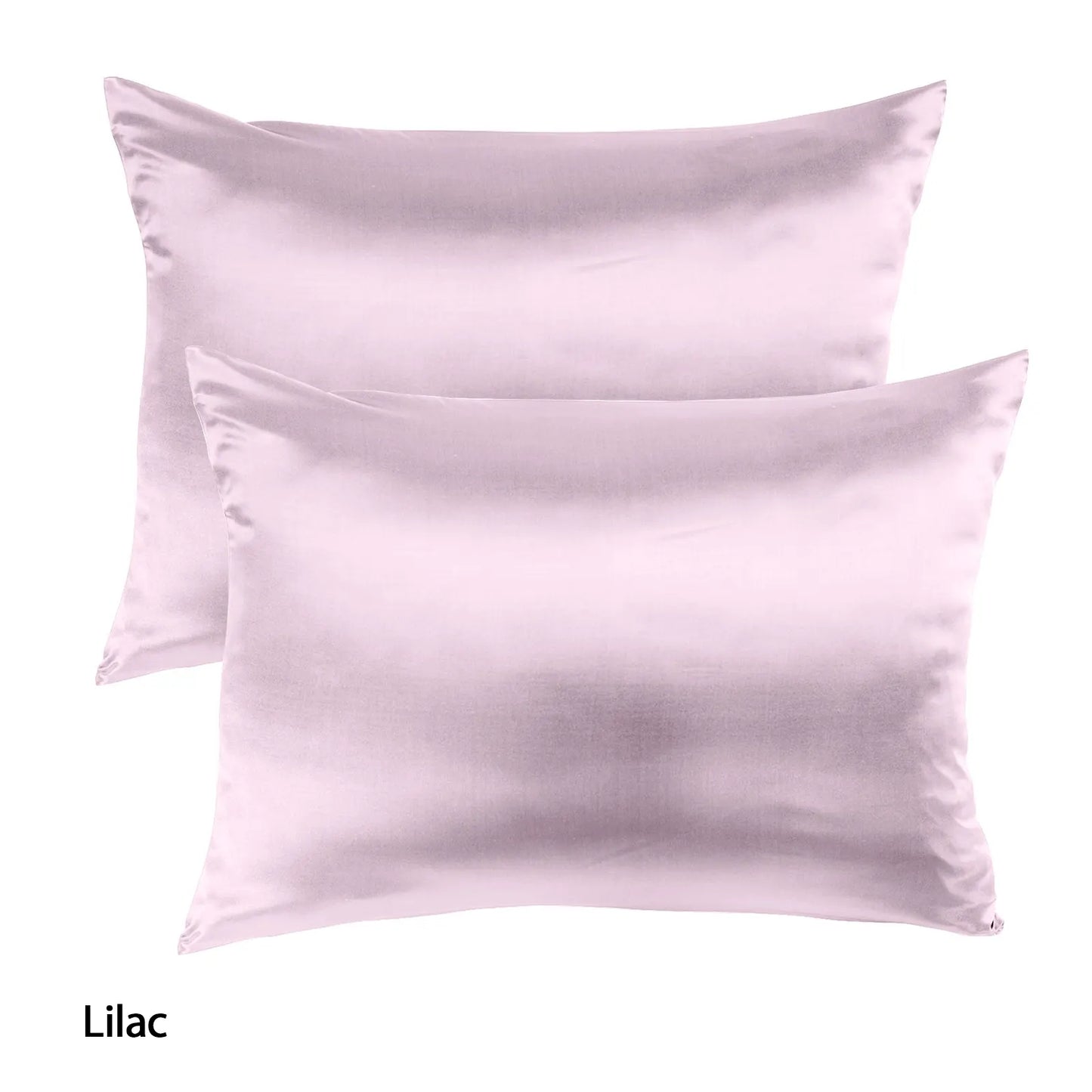 Royal Comfort Mulberry Soft Silk Hypoallergenic Pillowcase Twin Pack 51 x 76cm - Lilac - Image 2
