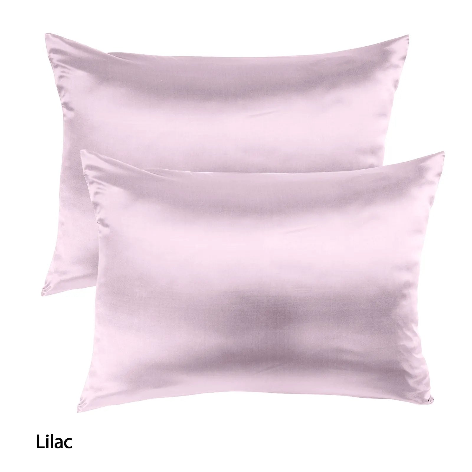 Royal Comfort Mulberry Soft Silk Hypoallergenic Pillowcase Twin Pack 51 x 76cm - Lilac - Image 2