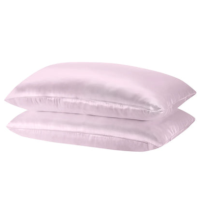 Royal Comfort Mulberry Soft Silk Hypoallergenic Pillowcase Twin Pack 51 x 76cm - Lilac - Image 3