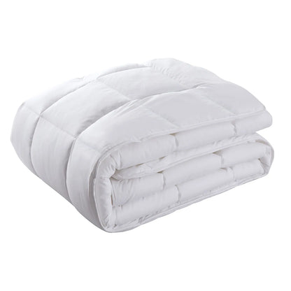 Royal Comfort 800GSM Silk Blend Quilt Duvet Ultra Warm Winter Weight  - King - White