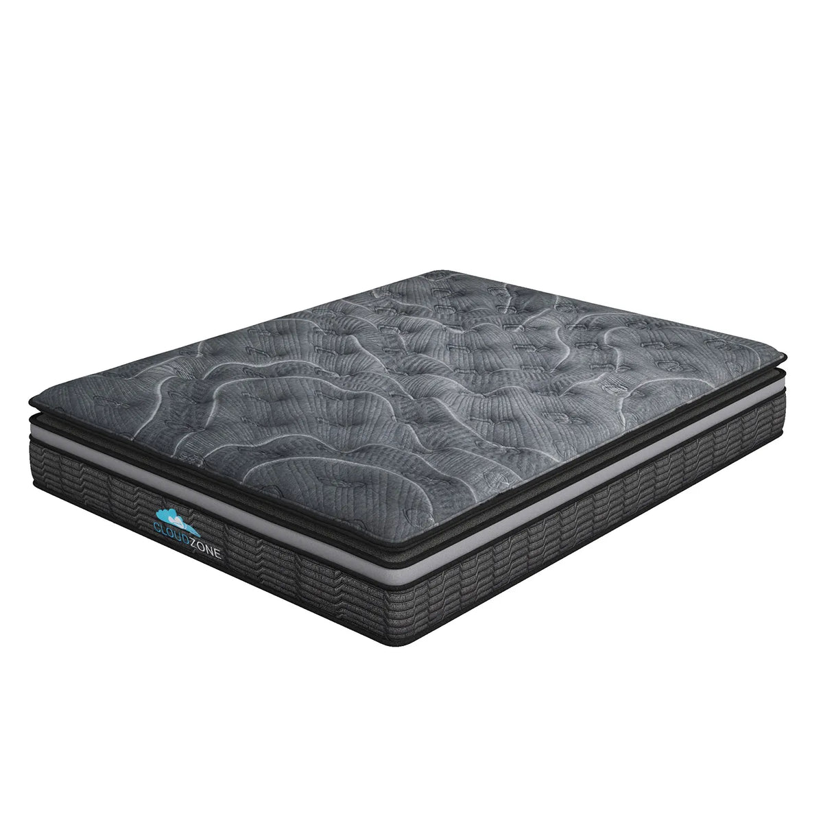 Cloud Zone Double Layer Euro Top Pocket Spring Mattress Plush Medium Firm 34cm - Single - Image 5